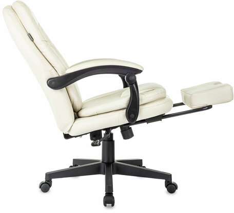 Кресло офисное CH-868N-BF, синхромеханизм, подставка для ног, экокожа, бежевое, 2018357