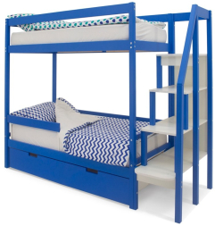 Двухъярусная кровать Svogen синий