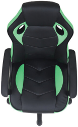 Кресло компьютерное BRABIX &quot;Fighter GM-008&quot;, экокожа, черное/зеленое, 532508