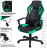 Кресло компьютерное BRABIX &quot;Fighter GM-008&quot;, экокожа, черное/зеленое, 532508