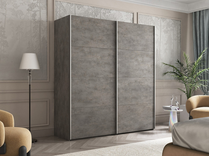 Шкаф-купе Эста 2-х дверный (ЛДСП) Бетон