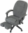 Кресло офисное CH-868MSG-F, синхромеханизм, подставка для ног, ткань, серое, 1998751