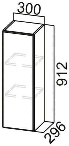 Шкаф навесной Ш300 Грейвуд