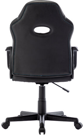 Кресло компьютерное &quot;BRABIX Stripe GM-202&quot;, экокожа, черное/голубое, 532509