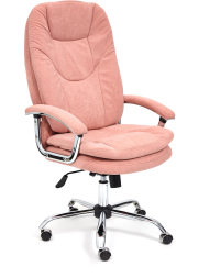 Кресло SOFTY LUX флок , розовый, 137