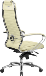 Кресло офисное МЕТТА &quot;SAMURAI&quot; KL-1.04, рецик. кожа, бежевое