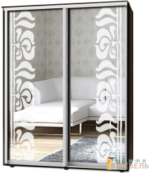 Шкаф-купе 2х дв Стандарт Пескоструй № 73+73