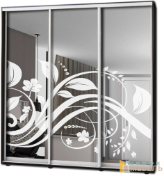 Шкаф купе 3х дв Пескоструй № 37