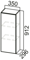 Шкаф навесной Ш350 Бостон