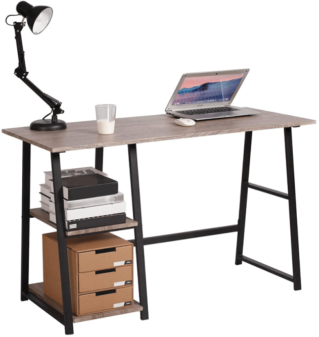 Стол на металлокаркасе BRABIX LOFT CD-006 2 полки