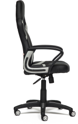 Кресло RUNNER кож/зам/ткань, черный/серый, 36-6/12/14