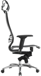 Кресло офисное МЕТТА &quot;SAMURAI&quot; S-3.04, с подголовником, сверхпрочная ткань-сетка, черное