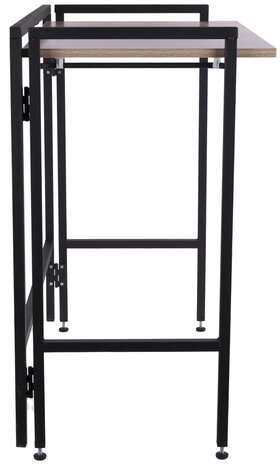 Стол BRABIX &quot;Smart CD-010&quot;, 1000х505х795 мм, ЛОФТ, складной, металл/ЛДСП дуб, каркас черный, 641876