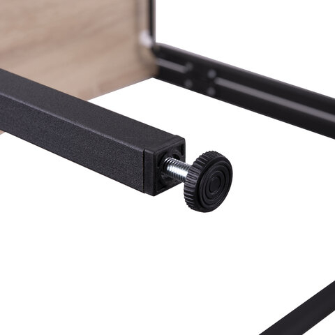 Стол BRABIX &quot;Smart CD-010&quot;, 1000х505х795 мм, ЛОФТ, складной, металл/ЛДСП дуб, каркас черный, 641876