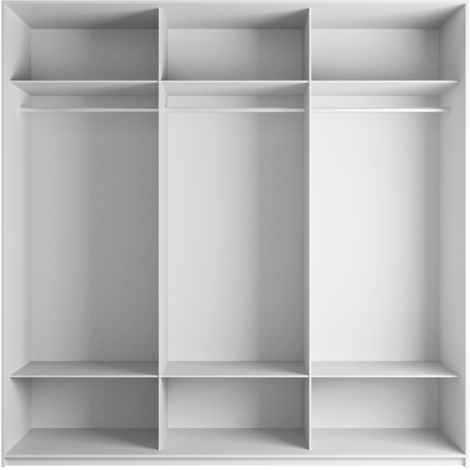 Шкаф-купе Эста 3-х дверный (ЛДСП) Белый снег