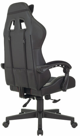 Кресло компьютерное BRABIX &quot;Striker GM-121&quot;, синхромеханизм, 2 подушки, экокожа/велюр, черное, 532962