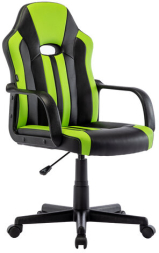 Кресло компьютерное BRABIX &quot;Stripe GM-202&quot;, экокожа, черное/зеленое, 532511