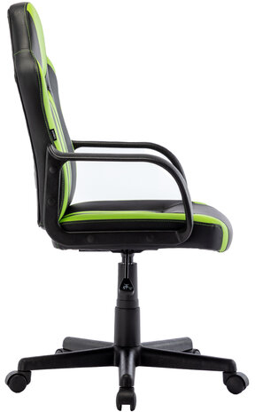 Кресло компьютерное BRABIX &quot;Stripe GM-202&quot;, экокожа, черное/зеленое, 532511