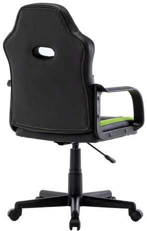 Кресло компьютерное BRABIX &quot;Stripe GM-202&quot;, экокожа, черное/зеленое, 532511