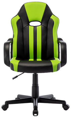 Кресло компьютерное BRABIX &quot;Stripe GM-202&quot;, экокожа, черное/зеленое, 532511