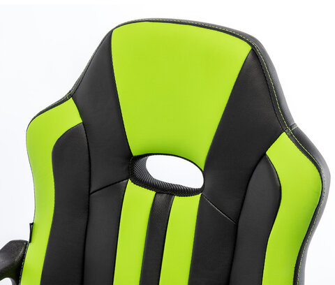 Кресло компьютерное BRABIX &quot;Stripe GM-202&quot;, экокожа, черное/зеленое, 532511