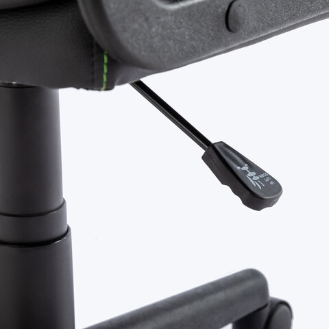 Кресло компьютерное BRABIX &quot;Stripe GM-202&quot;, экокожа, черное/зеленое, 532511