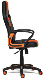 Кресло RUNNER кож/зам/ткань, черный/оранжевый, 36-6/07/12