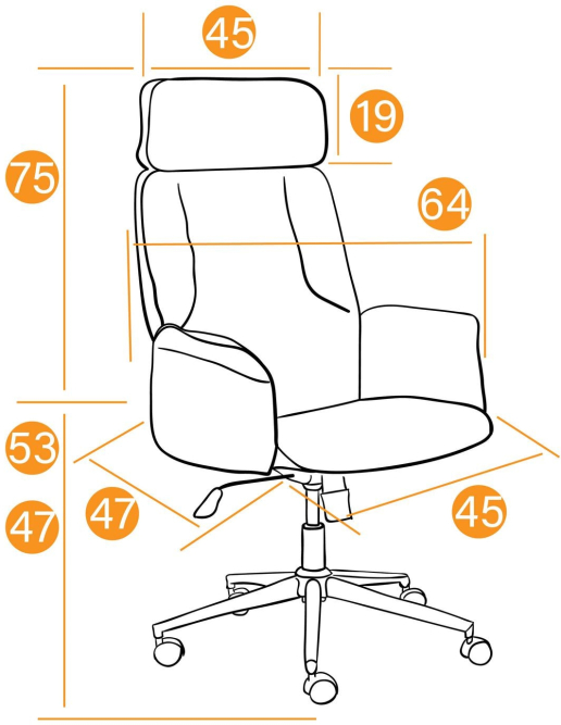 Кресло CHARM флок , черный, 35