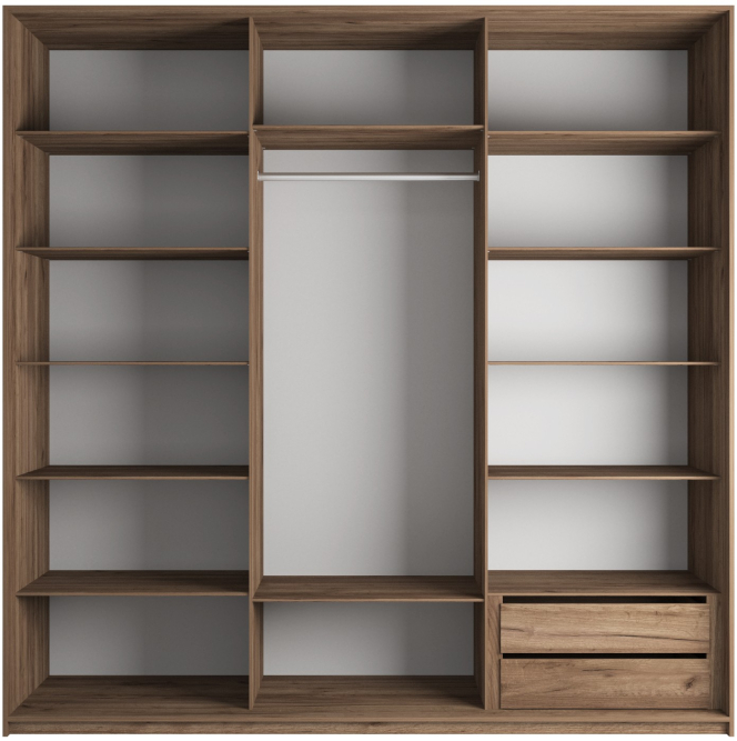 Шкаф-купе Эста 3-х дверный (ЛДСП) Крафт табачный