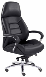 Кресло офисное &quot;EPIK&quot; A-181-G, мультиблок, натуральная кожа, черное