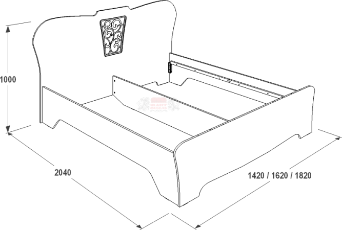 Кровать Ольга 12