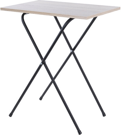 Стол BRABIX &quot;Smart CD-011&quot;, 600х380х705 мм, ЛОФТ, складной, металл/ЛДСП дуб, каркас черный, 641878