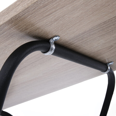 Стол BRABIX &quot;Smart CD-011&quot;, 600х380х705 мм, ЛОФТ, складной, металл/ЛДСП дуб, каркас черный, 641878