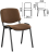 Стул для персонала и посетителей BRABIX &quot;Iso CF-005&quot;, черный каркас, ткань коричневая, 531973