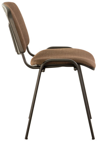 Стул для персонала и посетителей BRABIX &quot;Iso CF-005&quot;, черный каркас, ткань коричневая, 531973