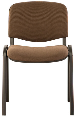 Стул для персонала и посетителей BRABIX &quot;Iso CF-005&quot;, черный каркас, ткань коричневая, 531973