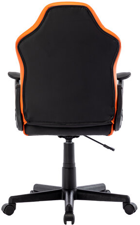 Кресло компьютерное BRABIX "Shark GM-203", экокожа, черное/оранжевое, 532513