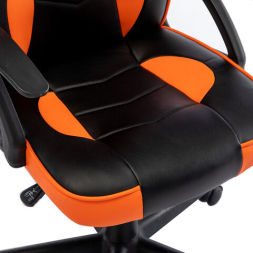 Кресло компьютерное BRABIX &quot;Shark GM-203&quot;, экокожа, черное/оранжевое, 532513