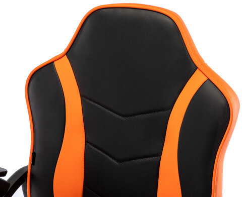 Кресло компьютерное BRABIX "Shark GM-203", экокожа, черное/оранжевое, 532513