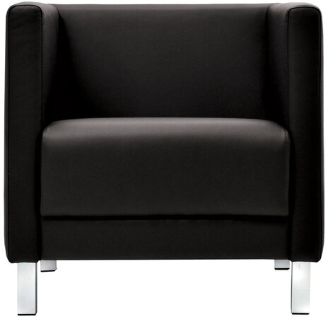 Кресло мягкое &quot;Атланта&quot;, &quot;М-01&quot;, 700х670х715 мм, c подлокотниками, экокожа, черное