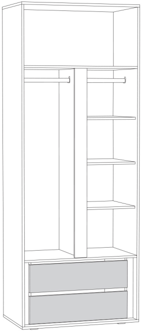 Шкаф двухстворчатый Муссон 13.198