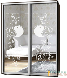 Шкаф-купе 2х дв Стандарт Пескоструй № 47