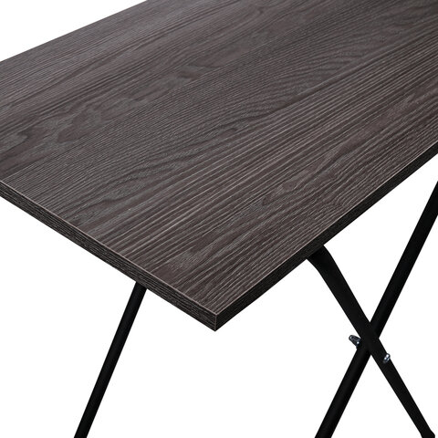 Стол BRABIX &quot;Smart CD-011&quot;, 600х380х705 мм, ЛОФТ, складной, металл/ЛДСП ясень, каркас черный, 641879