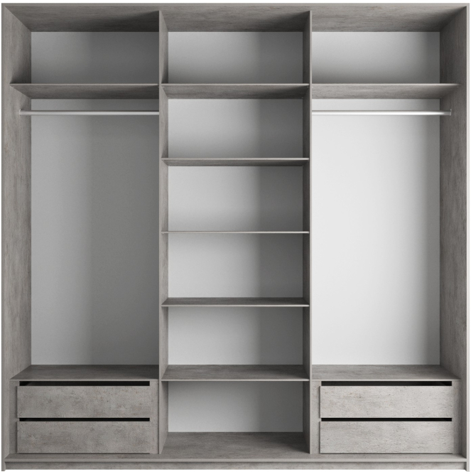 Шкаф-купе Эста 3-х дверный (ЛДСП) Бетон