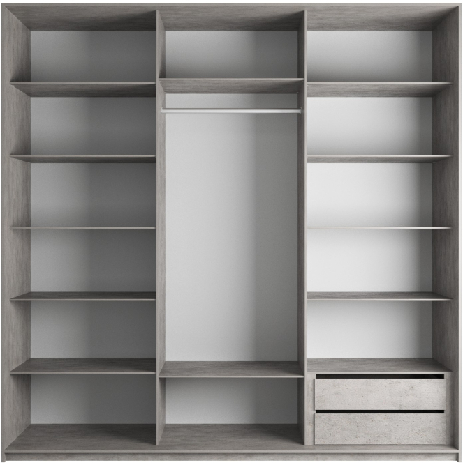 Шкаф-купе Эста 3-х дверный (ЛДСП) Бетон