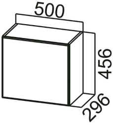 Шкаф навесной ШГ500 (горизонт.) Бостон