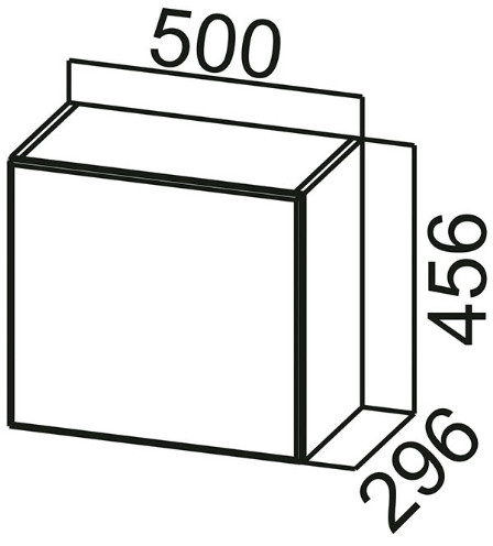 Шкаф навесной ШГ500 (горизонт.) Бостон