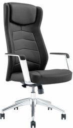 Кресло BRABIX PREMIUM Viking EX-759, синхромеханизм, алюминий, натуральная кожа, черное, 532933