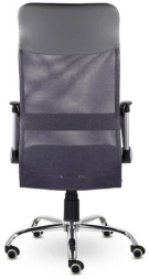 Кресло "Ультра", высокая спинка, с подлокотниками, хром, черное