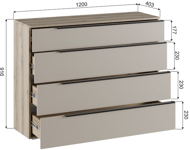 Комод ЗК 1200 ПВШ Заря